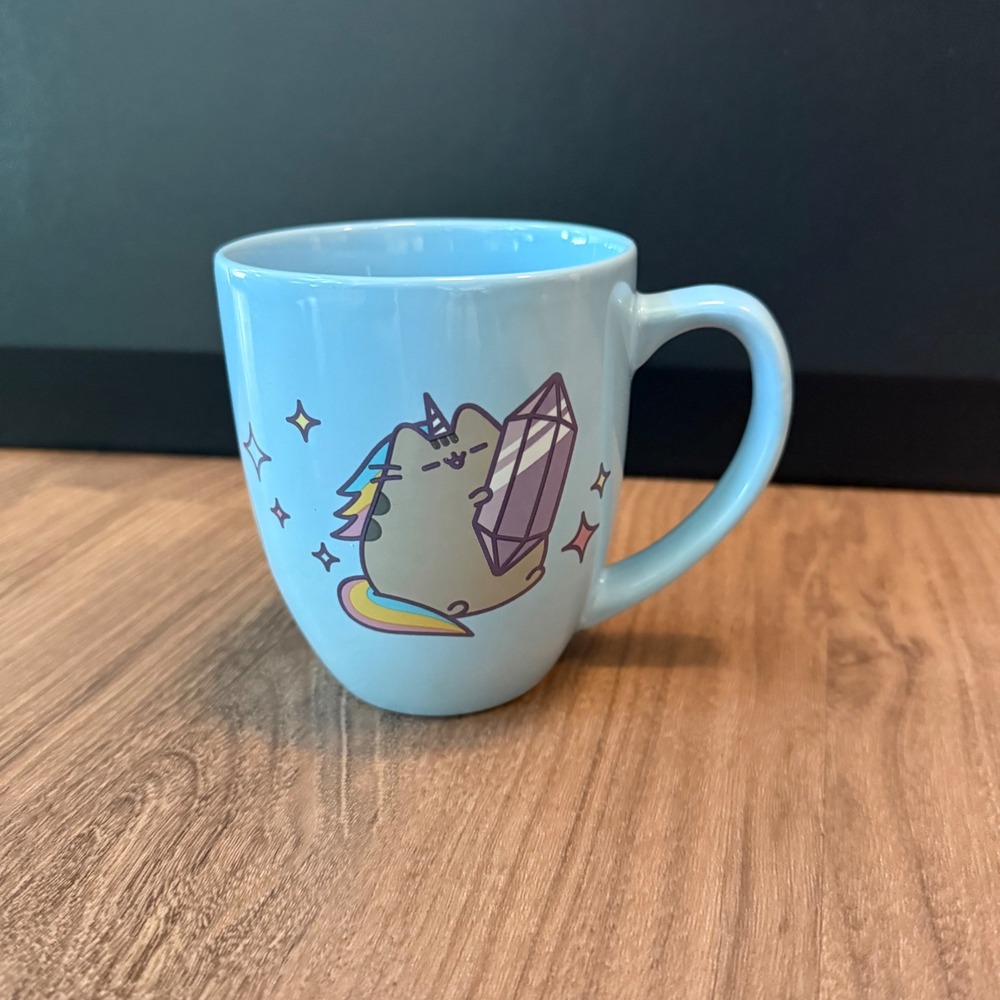 Pusheen the Cat Blue Ceramic Mug Pusheenicorn Crystal CultureFly 2023